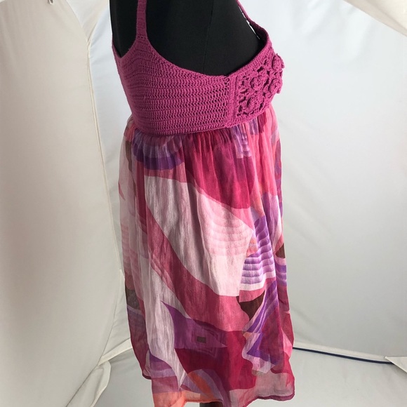 Hendi pink multicolor crochet shimmer babydoll - Picture 4 of 8